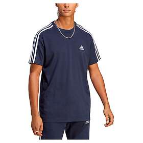 Adidas Essentials Single Jersey 3-stripes Tee Blue adult IC9335