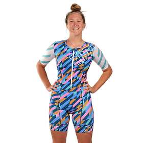 Zoot Ltd Tri Aero Fz Short Sleeve Trisuit Blå XL Kvinna