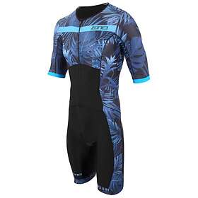 Zone3 Activate+ Tropical Palm Short Sleeve Trisuit (Herr)