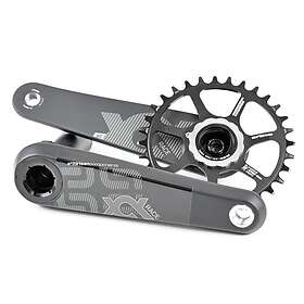 e.thirteen Xcx Race Gravel Carbon Crankset Svart 172.5 mm / 38t