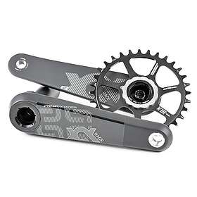 e.thirteen Xcx Race Gravel Carbon Crankset Svart 175 mm / 38t