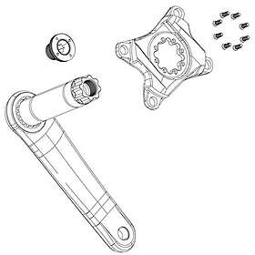 Truvativ Descendant 6k Eagle Gxp Left Crank Svart 175 mm