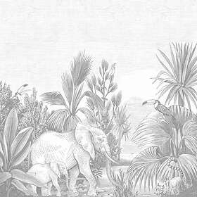ESTAhome Fototapet Djungel Grått EW159061