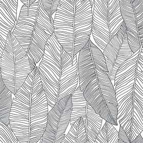 ESTAhome Tapet Handmålade Blad Svart/Vit tapet handmålade blad svart och vitt EW139011