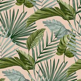 Wow Tapet Flow Grön/Persika Non-woven Tapeter 10mx52cm 10044153