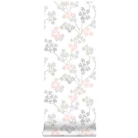 Superfresco Easy Tapet Blomma 2258-80 Rosa/Grå