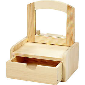 Creativ Company Träbyrå med Peili Stl 12x10x6 5 cm 1 st spegel, stl. 12x10x6,5 c