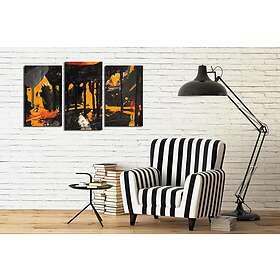 Dekorativ Canvastavla 3-Delar 45x20 cm Flerfärgad 257MJS3280