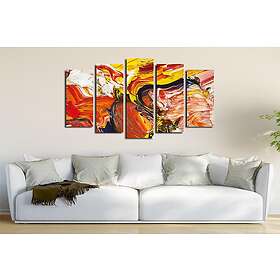 Dekorativ Canvastavla 5-Delar 70x20 cm Flerfärgad 257MJS1344