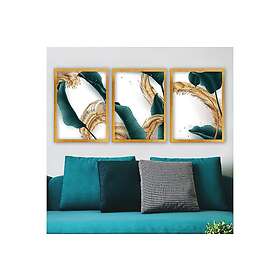 Dekorativ inramad målning 3-Delar 35x45 cm Flerfärgad 364LUL1260