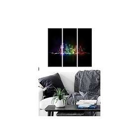 Dekorativ MDF-målning 3-Delar 20x50 cm Flerfärgad 553BNC3894