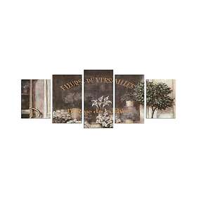 Dekorativ MDF-målning 5-Delar 20x60 cm Flerfärgad 223CHR2934