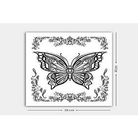 Dekorativ Canvastavla 30x40 cm Vit|Svart 454MND1132