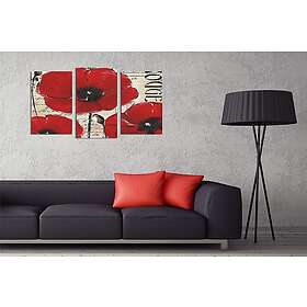 Dekorativ Canvastavla 3-Delar 45x20 cm Flerfärgad 257MJS1456