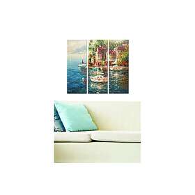 Dekorativ MDF-målning 3-Delar 20x50 cm Flerfärgad 553BNC3861