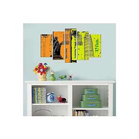Dekorativ MDF-målning 5-Delar 20x60 cm Flerfärgad 223CHR2906
