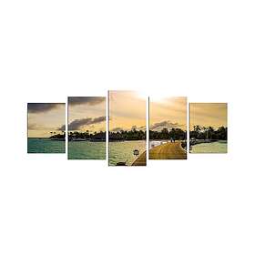 Dekorativ MDF-målning 5-Delar 20x60 cm Flerfärgad 223CHR3912
