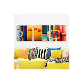 Dekorativ Canvastavla 3-Delar 30x30 cm Flerfärgad 564RMY1351