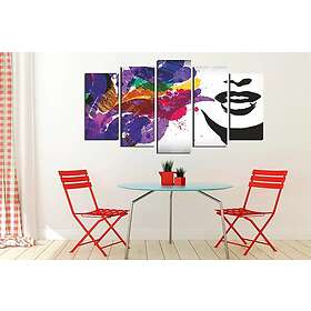 Dekorativ Canvastavla 5-Delar 70x20 cm Flerfärgad 257MJS3291