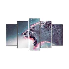 Dekorativ MDF-målning 5-Delar 20x60 cm Flerfärgad 223CHR3922