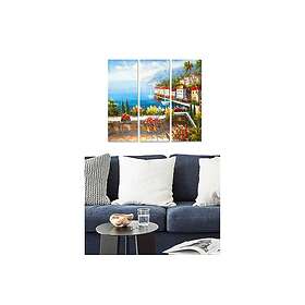 Dekorativ MDF-målning 3-Delar 20x50 cm Flerfärgad 553BNC3858