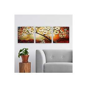 Dekorativ Canvastavla 3-Delar 30x30 cm Flerfärgad 564RMY1345