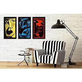 Dekorativ Canvastavla 3-Delar 45x20 cm Flerfärgad 257MJS1330