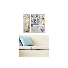 Dekorativ MDF-målning 3-Delar 20x50 cm Flerfärgad 553BNC3226