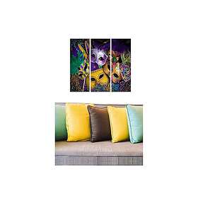 Dekorativ MDF-målning 3-Delar 20x50 cm Flerfärgad 553BNC3351