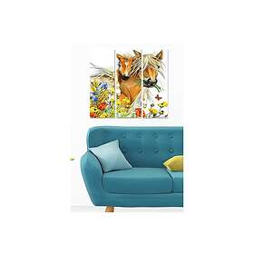 Dekorativ MDF-målning 3-Delar 20x50 cm Flerfärgad 553BNC3535