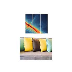 Dekorativ MDF-målning 3-Delar 20x50 cm Flerfärgad 553BNC3469