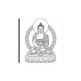 Dekorativ Canvastavla 30x30 cm Vit|Svart 454MND1123