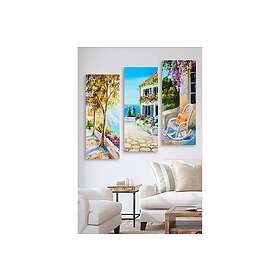 Dekorativ MDF-målning 3-Delar 20x50 cm Flerfärgad 537MRV5130