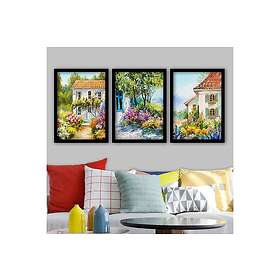 Dekorativ inramad målning 3-Delar 35x45 cm Flerfärgad 364LUL1364