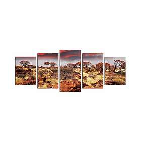 Dekorativ MDF-målning 5-Delar 20x60 cm Flerfärgad 232MLD2927