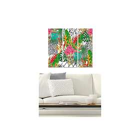 Dekorativ MDF-målning 3-Delar 20x50 cm Flerfärgad 553BNC3151