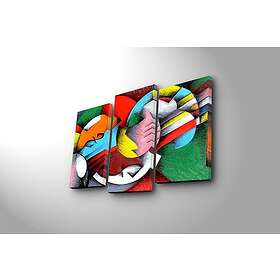Dekorativ Canvastavla 3-Delar 45x20 cm Flerfärgad 237HRZ4239
