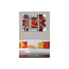 Dekorativ MDF-målning 3-Delar 20x50 cm Flerfärgad 537MRV5101