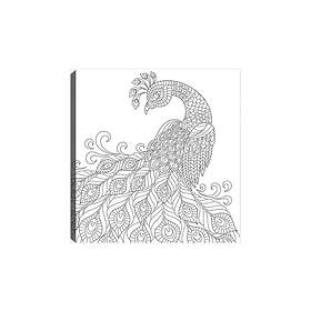 Dekorativ Canvastavla 30x30 cm Vit|Svart 454MND1163