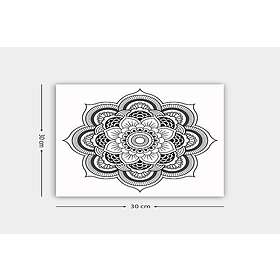 Dekorativ Canvastavla 30x30 cm Vit|Svart 454MND1151