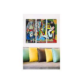 Dekorativ MDF-målning 3-Delar 20x50 cm Flerfärgad 537MRV5173