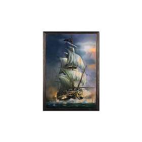 Dekorativ inramad målning 35x50 cm Flerfärgad 828BSG4079