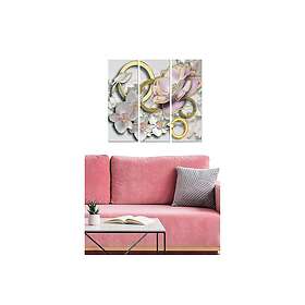 Dekorativ MDF-målning 3-Delar 20x50 cm Flerfärgad 553BNC3602