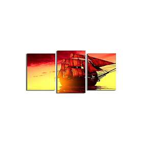 Dekorativ Canvastavla 3-Delar 45x20 cm Flerfärgad 237HRZ4237