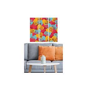 Dekorativ MDF-målning 3-Delar 20x50 cm Flerfärgad 553BNC3597