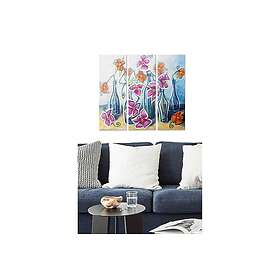 Dekorativ MDF-målning 3-Delar 20x50 cm Flerfärgad 553BNC3620