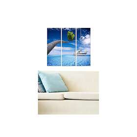 Dekorativ MDF-målning 3-Delar 20x50 cm Flerfärgad 553BNC3486