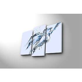 Dekorativ Canvastavla 3-Delar 45x20 cm Flerfärgad 237HRZ1287