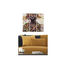 Dekorativ MDF-målning 3-Delar 20x50 cm Flerfärgad 553BNC3528