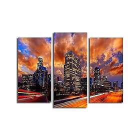 Dekorativ Canvastavla 3-Delar 45x20 cm Flerfärgad 237HRZ4226